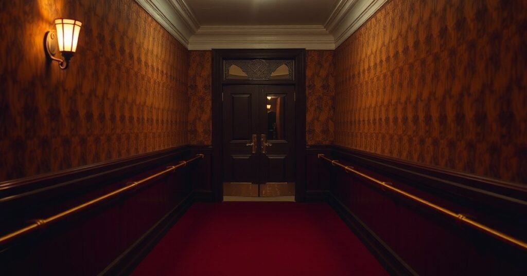 Dim cinema hallway with red carpet evoking Athang web series ending explained mystery
