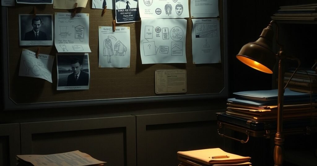 Detective evidence board with red string and case files illustrating Brown web series ending explained