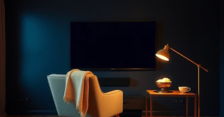 Cosy living room setup for watching Hindi web series with 8 IMDb rating