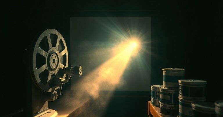 Vintage projection booth with film reels illustrating a Jaideep Ahlawat web series list