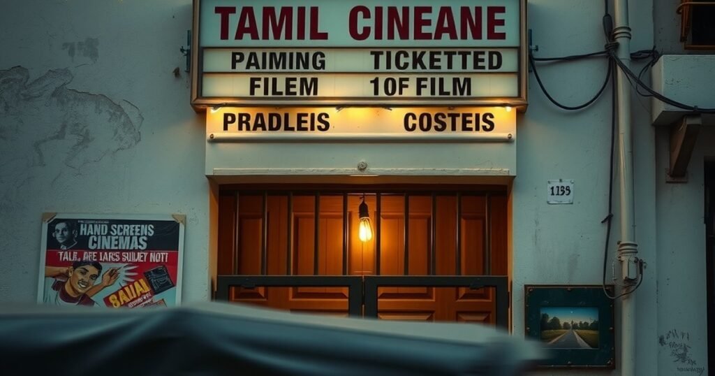 Chennai Tamil cinema marquee at dusk showcasing Vijay Sethupathi best movies to watch